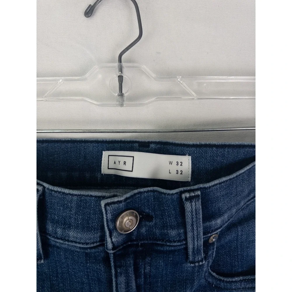 AYR Skinny The‎ Riser Jeans Womens 32x32 Cut Off Faded Mid Rise Casual